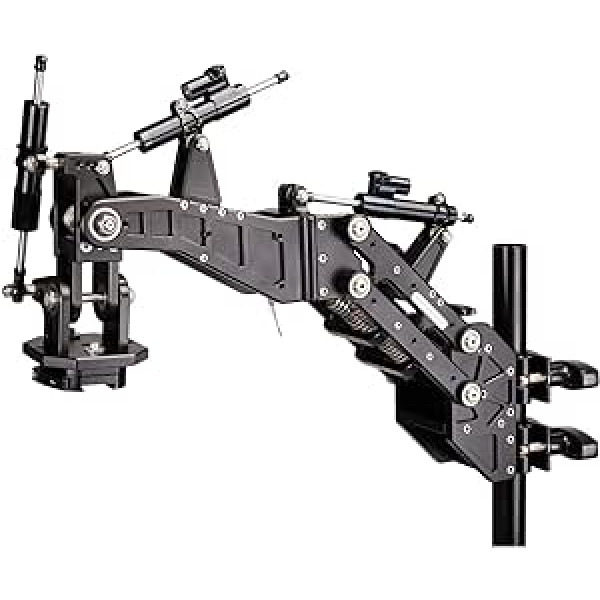 PROAIM Airwave V15 amortizējošā svira (15–50 kg/33–110 mārciņas) ar amortizatoru Ronin/Movi ģimbaliem un stabilizētām tālvadības galviņām automašīnu transportlīdzekļiem, visurgājēju laivām + lidojuma futrālis (VI-ARWV-15)