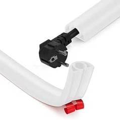 1 x 2M White Flexible Cable Tidy