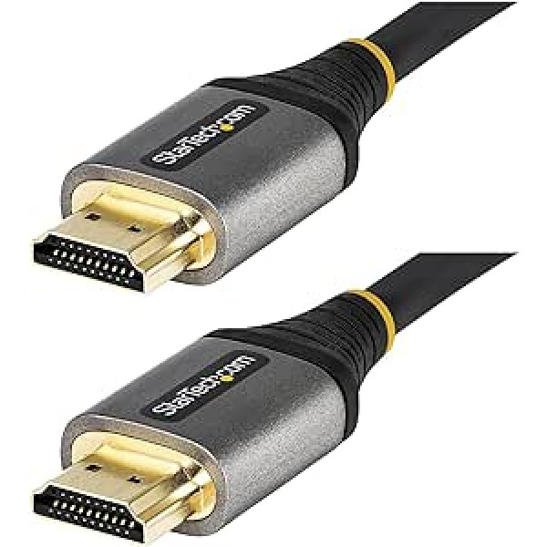 StarTech.com 5 m HDMI 2.1 kabelis 8K — sertificēts īpaši liela ātruma HDMI kabelis 48 Gbit/s — 8K 60 Hz/4K 120 Hz HDR10+ eARC — UHD 8K HDMI monitora kabelis — monitors/televizors — elastīgs TPE pārklājums (HDMM21V5M)