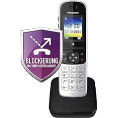 Panasonic KX-TGH7 Cordless Phone, black/silver