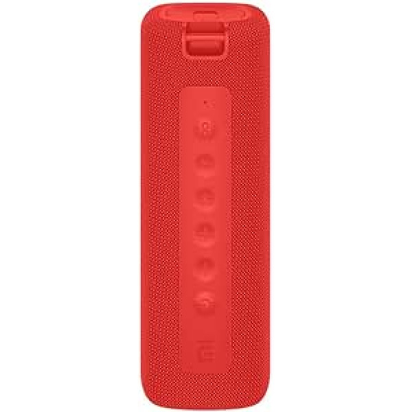 Xiaomi portatīvais Bluetooth skaļrunis (16 W), pārnēsājams skaļrunis, Bluetooth 5.0 savienojums, īsts bezvadu stereo, IPX7 ūdensizturīgs, ilgs akumulatora darbības laiks, sarkans, itāļu versija