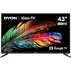 DYON iGoo-TV 43F 108 cm (43 collas) Google TV (Full HD, HD Triple Tuner, Prime Video, Netflix, Google Play veikals DAZN, Disney+, Apple TV+, Paramount+, Waipu.tv un daudz, Google palīgs) [Mod .