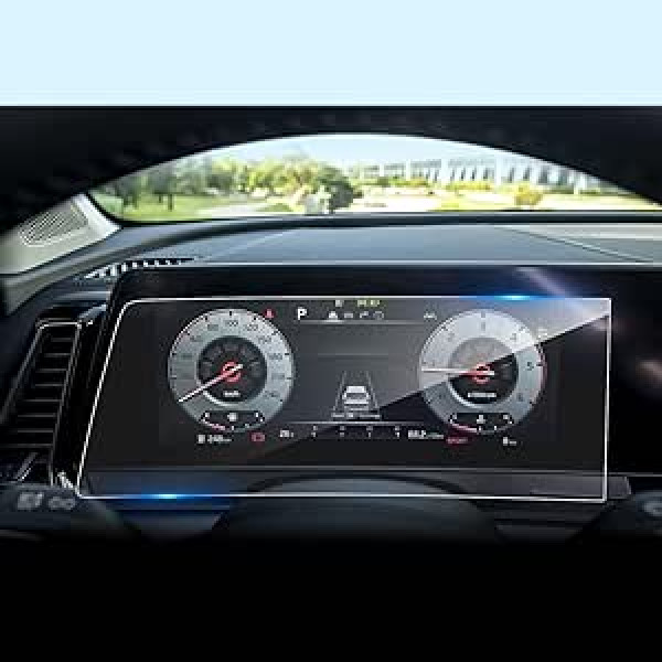 LFOTPP saderīgs ar Kia Sportage NQ5 2022 2023 12,3 collu instrumentu paneļa navigācijas ekrāna aizsargs rūdīts stikls 9H pret skrāpējumiem izturīgs ekrāna aizsargs pret pirkstu nospiedumiem.