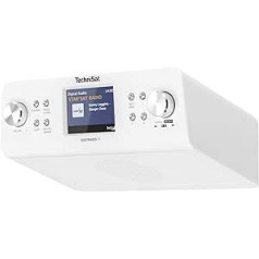 TechniSat DIGITRADIO 21 - DAB+ Undermount Kitchen Radio (DAB+, FM, 2.8 Inch Colour Display, Favourite Memory, Alarm Clock, Headphone Jack) White