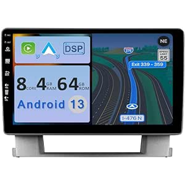 YUNTX [4 GB + 64 GB] Android 12 automašīnas radio, kas paredzēts Opel Astra J 2009-2017 Buick Excelle 2 2009-2015-2 DIN [Integrēta bezvadu CarPlay/Android Car/DSP/GPS]-9 collu IPS 2.5D kamera + MIC-DAB/ Stūre