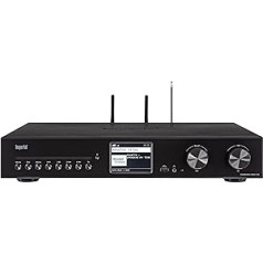 Imperial DABMAN i560 CD — HiFi sistēma ar pastiprinātāju un CD atskaņotāju — interneta radio/digitālais radio (DAB+ / DAB/FM/WLAN/LAN, HDMI ARC, Bluetooth sūtīšanas un saņemšanas, straumēšanas pakalpojumi) melns