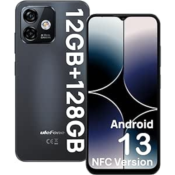 Ulefone Note 16 Pro Android 13 viedtālrunis Ohne Vertrag, 12GB+128GB/SD-256GB, 6.52