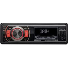 Caliber Car Radio - Auto Radio ar Bluetooth - Aux In - DAB - DAB Plus - FM - SD - USB - USB uzlādei - Ar brīvroku funkciju - 4 x 75 W - Melns - 1 DIN