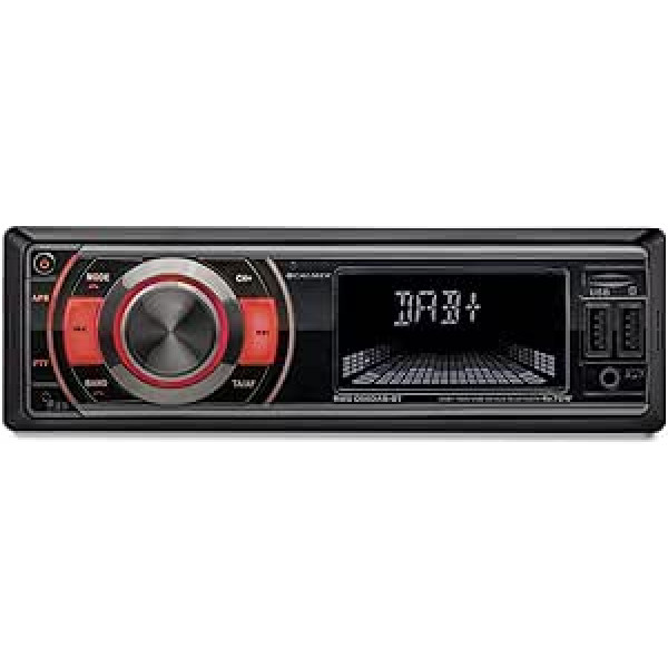 Caliber Car Radio - Auto Radio ar Bluetooth - Aux In - DAB - DAB Plus - FM - SD - USB - USB uzlādei - Ar brīvroku funkciju - 4 x 75 W - Melns - 1 DIN