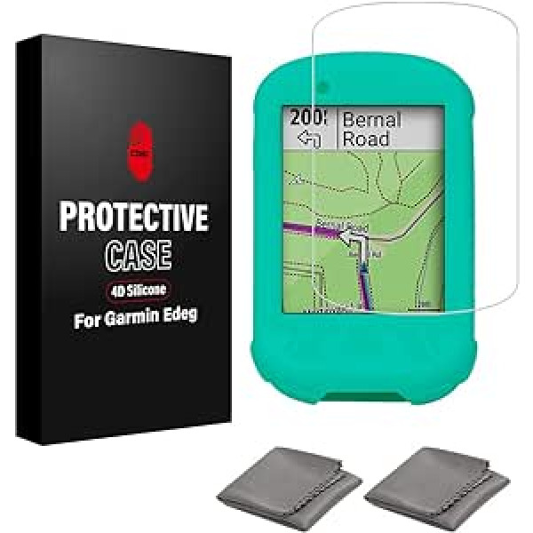 CNC futrālis Garmin Edge 530 830 130 1030 Silikona korpuss Rūdīta stikla ekrāna aizsargs Garmin Edge 530 830 130 1030 plēve pret skrāpējumiem, augstas izšķirtspējas pilns pārklājums