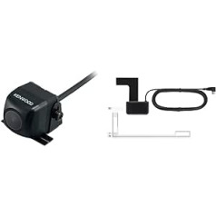 Kenwood CMOS-230 atpakaļgaitas kamera ar CMOS tehnoloģiju melnu un DAB antenu CX-DAB1 vējstikla lipīga antena visām DAB/DAB+ ierīcēm ar SMB savienojumu, fantoma jauda 9-16 volti