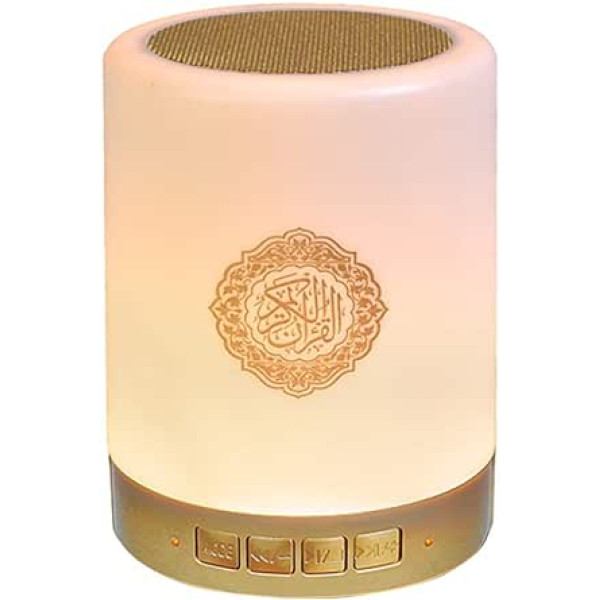 Korāna gaismas Bluetooth skaļrunis, musulmaņu Korāna Bluetooth skaļruņa skārienspuldze, Quran Smart Touch LED lampa, USB uzlādes tālvadības pults gaisma guļamistabai, viesistaba