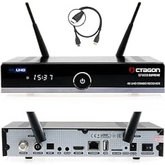OCTAGON SF8008 UHD 4K Supreme Combo uztvērējs, satelīta kabelis un DVB-T2 uztvērējs, E2 Linux un Define OS, ar PVR ierakstīšanas funkciju, M.2 M atslēga, Gigabit LAN, Bluetooth, karšu lasītājs, no satelīta uz IP, WiFi WLAN