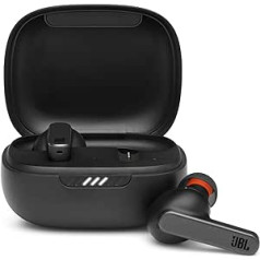 JBL Live Pro+ TWS — Bezvadu ausīs ievietojamas austiņas ar trokšņu slāpēšanu melnā krāsā — Akumulatora darbības laiks līdz 28 stundām — Iekļauts uzlādes kārba