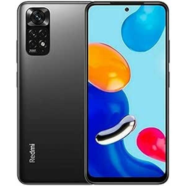 Xiaomi Redmi Note 11 Smartphone 6.43 Inch FHD+ DotDisplay, 90Hz FHD+ AMOLED DotDisplay, 50MP Al Quad Camera, 5000mAh (Type) Battery, Dual SIM 6G 128GB Graphite Grey [Global Version]