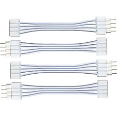 Licencēts elastīgs stūra pagarinājuma kabelis LIFX Z Strip Light (50 mm, 4 pack, balts)