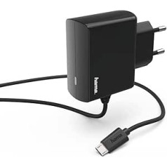 Hama Micro USB 1.2 A lādētājs mobilajām ierīcēm, melns