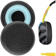 Geekria QuickFit Ersatz-Ohrpolster für Skullcandy Grind Bluetooth-Kopfhörer, Ohrpolster, Headset-Ohrpolster, Ohrmuscheln, Reparaturteile (schwarz)