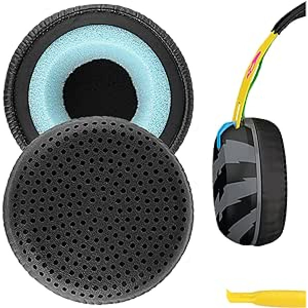 Geekria QuickFit Ersatz-Ohrpolster für Skullcandy Grind Bluetooth-Kopfhörer, Ohrpolster, Headset-Ohrpolster, Ohrmuscheln, Reparaturteile (schwarz)