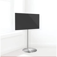 'Cavus – Fm120/50S – TV STATĪVS, Ø 37 cm BĀZES APA – 120 cm Saule nerūsējošais tērauds VESA 200 x 200 – 19/32 