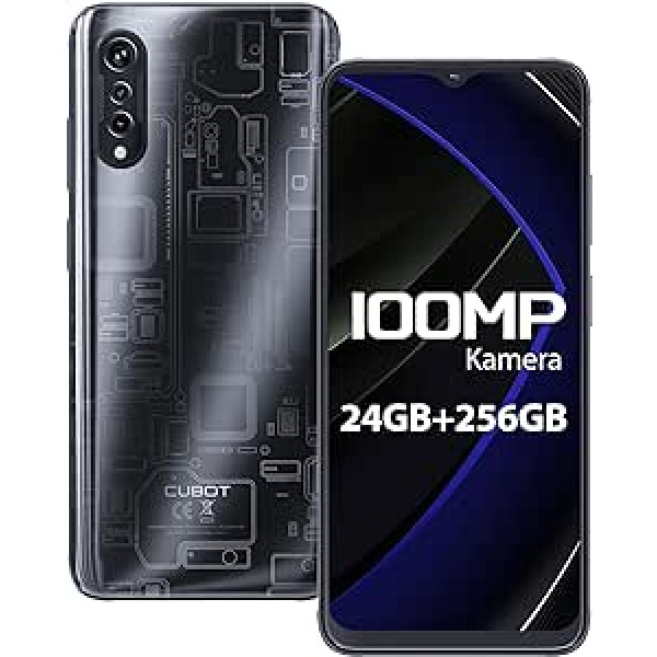 CUBOT X70 mobilais tālrunis, 24GB + 256GB/1TB, Android 13 viedtālrunis bez līguma, 100MP + 32MP kameras, 6,58 collu FHD+ 120Hz, MediaTek Helio G99, 5200mAh, Dual SIM/NFC/GPS/5G WiFi-Tech/5G