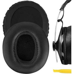 Geekria QuickFit Protein Leather Ersatz-Ohrpolster für Kopfhörer Senheiser Momentum Over-Ear Headphone Replacement Ear Pads, Ohrpolster (Schwarz)