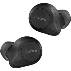 Jabra Elite 85t True bezvadu in-ear Bluetooth austiņas, austiņas ar uzlabotu aktīvo trokšņu slāpēšanu un jaudīgiem skaļruņiem, bezvadu uzlādes futrālis, melns