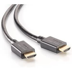 Inakustik eagle kabelis no 10013020 Deluxe Ultra High Speed HDMI 2.1 Cable | 2,0 m | 48 Gbps | UHD 10K @ 120Hz | Kristāldzidra TV mājas kinozāles un spēļu pieredzei | HDR10+ | eARC (audio atgriešana