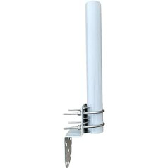 UniteCom 30 cm antenas montāžas stabs un kronšteins ar stiprinājumiem, piemērots 4G 5G LTE Wi-Fi GPS LoRa RF TV antenām, virziena/Omni universāls āra āra birojs