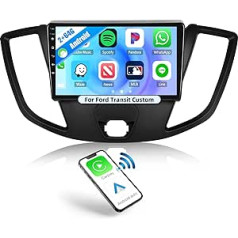 2+64G Android 13 automašīnas radio priekš Ford Transit Custom 2014-2019, Wireless Carplay Android Car, 9 collu skārienekrāna multivides atskaņotājs Atbalsts WiFi GPS navigācija Bluetooth FM/RDS HiFi + atpakaļgaitas kamera un