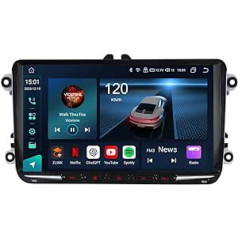 JUNHUA 9 collu Android astoņkodolu 4+64GB bezvadu Carplay Android automašīnu GPS automašīnas radio navigācija priekš VW Passat B6 Golf 5 6 V VI MK5 MK6 Plus Tiguan Touran Multivan T5 Polo Caddy Skoda Seat WiFi iebūvēts