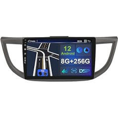 2 DIN 12 collu IPS Android automašīnas radio stereo priekš Honda CRV 2012-2016 Atbalsts GPS Navi Bluetooth DAB DSP Carplay Android Car WLAN 4G MirrorLink RDS 8G + 256G