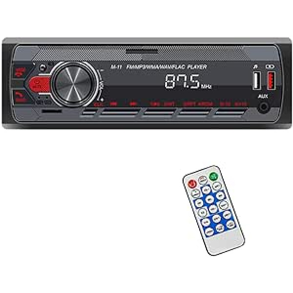 1 Din automašīnas radio stereo Bluetooth M11 multivides inteliģentais MP3 atskaņotājs ar uztvērēja balss palīgu krāsainiem apgaismojumiem BT/USB/FM/AUX/TF