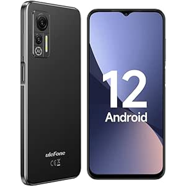 Ulefone Note 14 mobilais tālrunis bez līguma (2022), Android 12 4G viedtālrunis 6,52 collu ekrāns 4500 mAh 3GB RAM 16GB ROM 128GB paplašināma 8MP + 5MP kamera Dual SIM Mobile Phone 3 Card slots Face ID