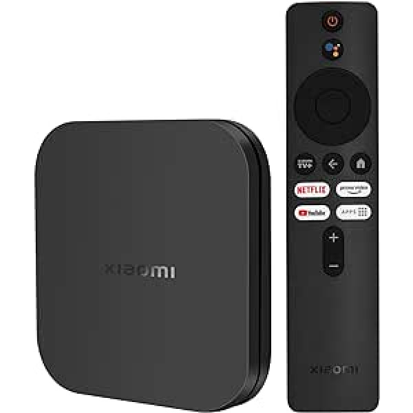 Mi TV Box S 2nd Gen, Ultra 4K HD Streaming Media Player 2GB RAM + 8GB ROM Mi Smart TV Box, atbalsta Google TV, Dolby Vision, HDR10+, Dolby Atmos, DTS-HD skaņu, bezvadu projekciju, divjoslu WiFi