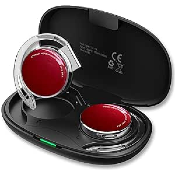 Austiņas uz ausīm Bluetooth V5.3, atvērtas austiņas, bezvadu Buetooth, piesprādzējamas austiņas Sporta austiņas Bluetooth ar 4 mikrofoniem, Comfort Fit austiņas ar āķi.