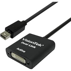 VisionTek 900640 aktyvesnis mini ekrano prievadas su DL-DVI adapteriu, skirtu Mac / asmeniniam kompiuteriui