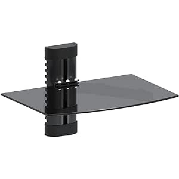 Maclean MC 663 Wall Mount 8 kg Wall Mount Glass shelf for DVD Player/Media Player Game Console PS3 TV/Hi-Fi Furniture Wall Hanging Wall Storage Shelves Mount Shelf Wall-mounted Tap Fitting