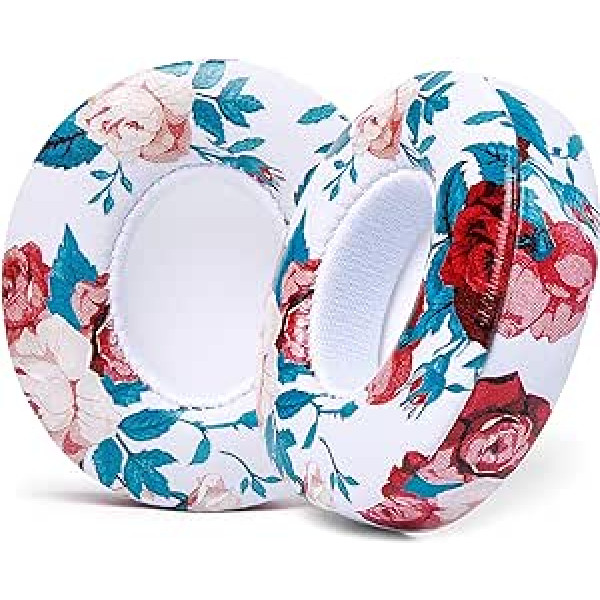 WC īpaši biezi nomaināmi ausu spilventiņi Beats Solo 2 & 3 bezvadu uz ausīm uzliekamām austiņām ar Wicked Cushions — mīksta āda, luksusa Memory Foam, spēcīga līme, ziedu balts