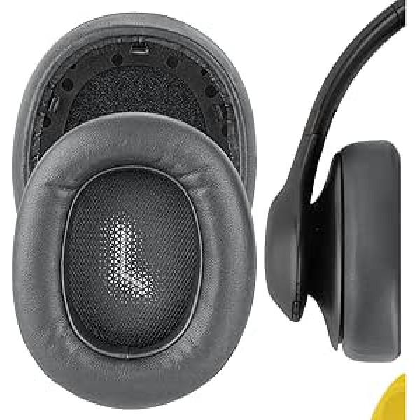 Geekria QuickFit Protein Leather rezerves ausu spilventiņi priekš JBL Everest 750, Everest 750NC Over-Ear Bezvadu Bluetooth austiņas Ausu spilventiņi Austiņu Ausu kausu remonta daļas (melnas)