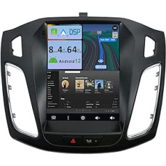 YUNTX [4 GB + 64 GB] Android 12 automašīnas radio, kas paredzēts Ford Focus (2010-2014) - [Integrēta CarPlay/Android Car/DSP/GPS]-9,7 collu IPS kamera + MIC-DAB/Stūres vadība/Spoguļa saite/Bluetooth 5.0/ 360