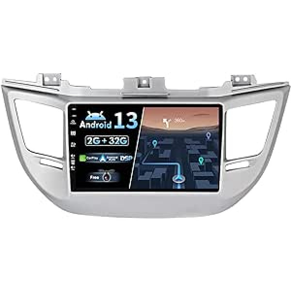 BXLIYER Android 12 IPS Car Radio priekš Hyundai Tucson (2014-2018) - Iebūvēta CarPlay Android automašīna - Bezmaksas atpakaļgaitas kamera - 2G + 32G - 9 collu 2 DIN - DSP DAB stūres vadība WiFi Fast Boot 4G