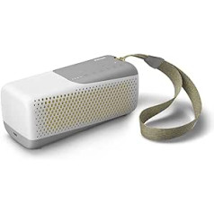 Philips Audio Kabellose Lautsprecher Bluetooth, Hochwertiger, Hochportabler & r IP67 Lautsprecher Mit Integriertem Mikrofon Für Anrufe, Bis Zu 12 Stunden Wiedergabe, TAS4807W, Weiß, TAS4807W/00