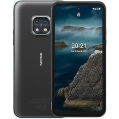 Nokia XR20, 6,67 collu Full HD+ displejs, 48 MP dubultā kamera ar ZEISS optiku, 15 W bezvadu un 18 W ātra uzlāde, 4 GB RAM/ROM 64 GB, darbināms ar mitrām rokām un cimdiem — granīts