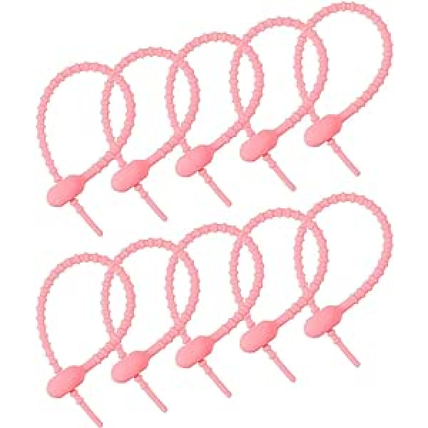 piegādes karte Wiederverwendbare Kabelbinder 6 Zoll Silikon Krawatten Taschenclips, Allzweck Silikon Krawatten Kabelbinder Brotbinder Haushalt Twist Ties Wiederverwendbare Twist Ties (Rose 30 Stück)