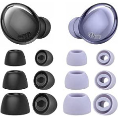 BOZILY silikona ausu aizbāžņi priekš Samsung Galaxy Buds Pro, trokšņu samazināšanas atvere, izolējošs vāciņš, neslīdoši austiņas, nomaiņas austiņas, nomaiņas ausu aizbāžņi, nomaiņas ausu aizbāžņi (S, M, L,