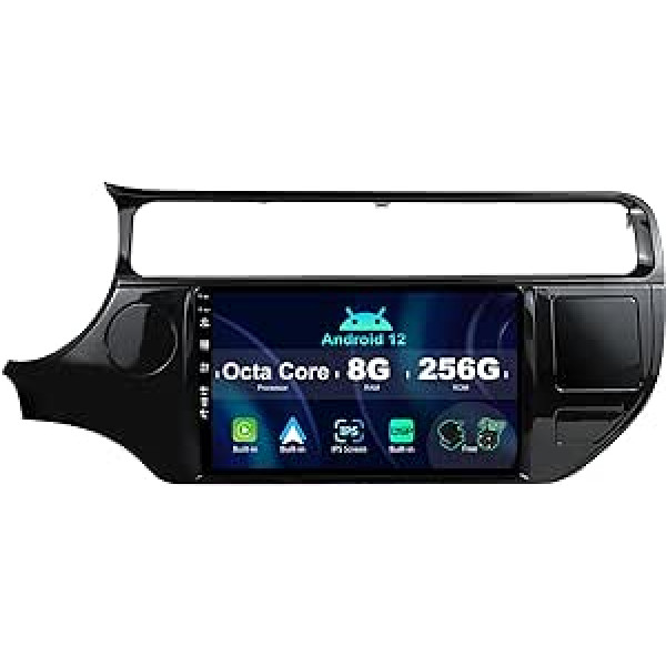 SXAUTO ¦8G+256G ¦ Android 12 IPS automašīnas radio, kas paredzēts KIA Rio 4 K3 (2011-2017) — iebūvēts Carplay/Android Car/DSP — LED kamera + MIC — DAB stūres vadība Fast Boot 360-CAM WiFi AHD — 2 DIN 9 collas