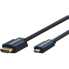 Clicktronic Casual Micro HDMI kabelis su eternetu (4K Ultra HD, 3D-TV, ARC) 1 m