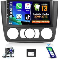 Podofo 2+64GB Android 13 Autoradio für BMW 1er 2008-2012 ar Wireless Apple CarPlay Android Auto 9