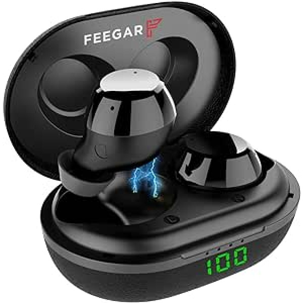 Feegar AIR100 PRO bezvadu austiņas Bluetooth TWS bezvadu austiņas BT 5.0 IPX5 BT uzlādes stacijas ietilpība: 500 mAh austiņu akumulatora ietilpība: 50 mAh mūzikas ilgums: līdz 5-6 stundām 5-6 stundas